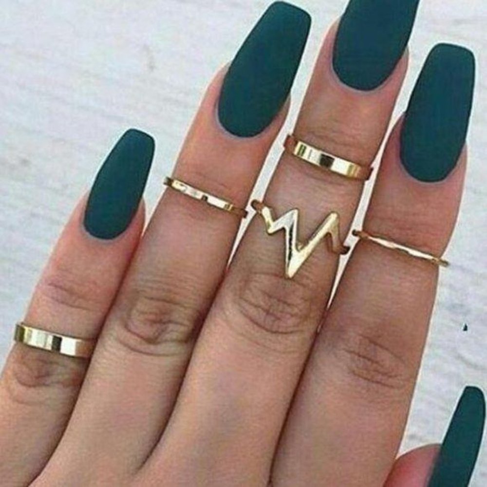3/$15 - Heartbeat Boho Midi Ring Set – Gold